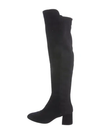 Pre-owned Stuart Weitzman Suede Boots In Black
