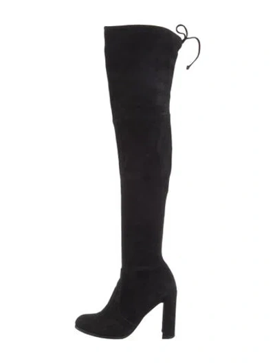Pre-owned Stuart Weitzman Suede Boots In Black