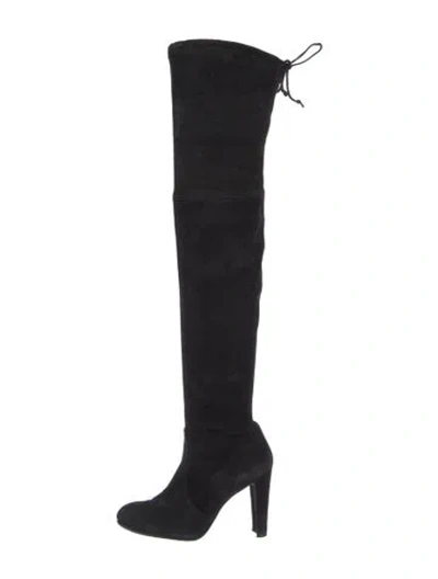 Pre-owned Stuart Weitzman Suede Boots In Black