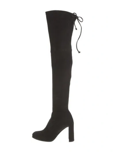 Pre-owned Stuart Weitzman Suede Boots In Black