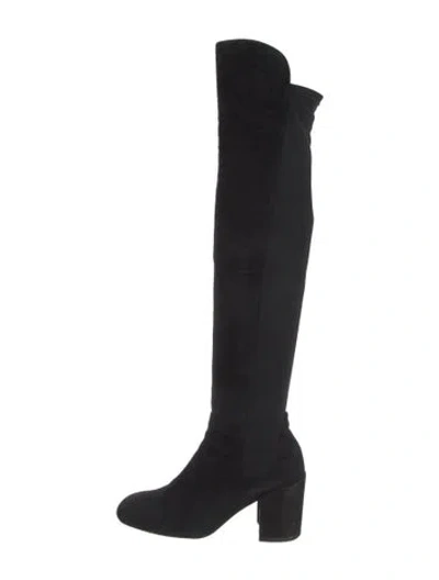 Pre-owned Stuart Weitzman Suede Boots In Black