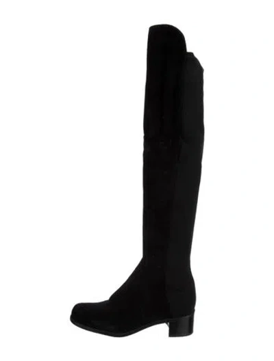 Pre-owned Stuart Weitzman Suede Boots In Black
