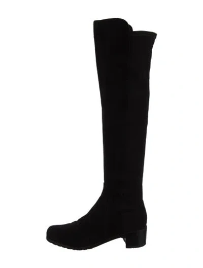 Pre-owned Stuart Weitzman Suede Boots In Black