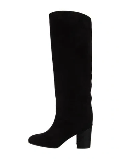 Pre-owned Stuart Weitzman Suede Boots In Black