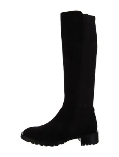 Pre-owned Stuart Weitzman Suede Boots In Black
