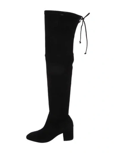 Pre-owned Stuart Weitzman Suede Boots In Black