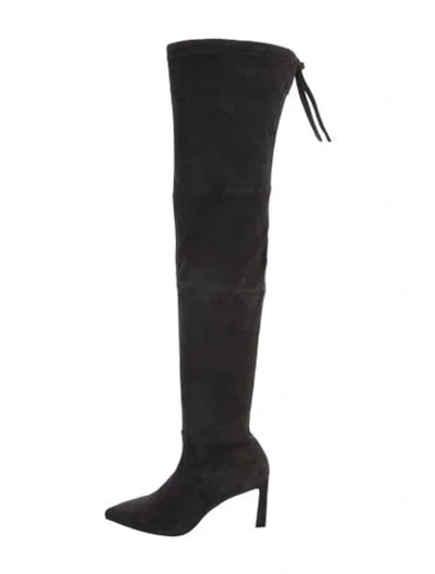 Pre-owned Stuart Weitzman Suede Boots In Black