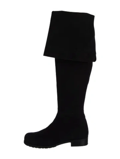 Pre-owned Stuart Weitzman Suede Boots In Black