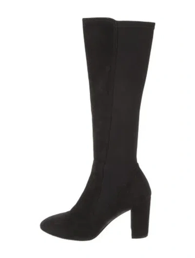 Pre-owned Stuart Weitzman Suede Boots In Black