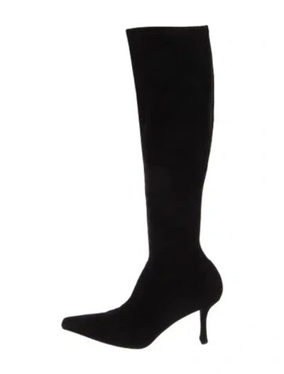 Pre-owned Stuart Weitzman Suede Boots In Black