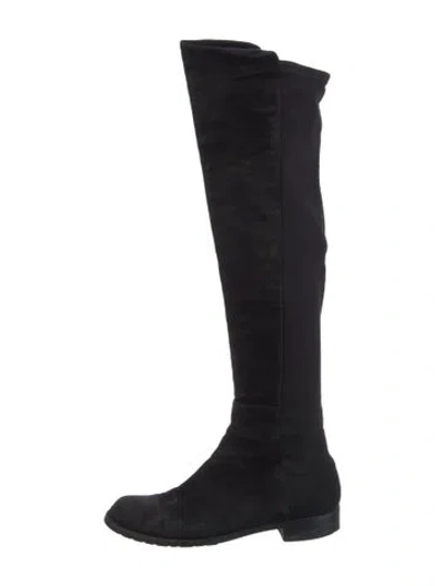 Pre-owned Stuart Weitzman Suede Boots In Black