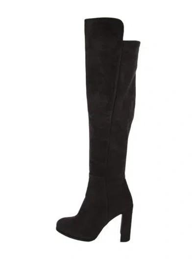 Pre-owned Stuart Weitzman Suede Boots In Black