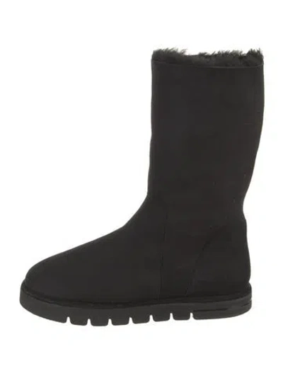 Pre-owned Stuart Weitzman Suede Boots In Black