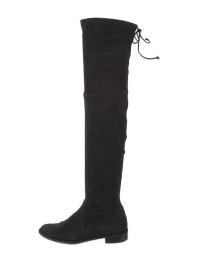 Pre-owned Stuart Weitzman Suede Boots In Black