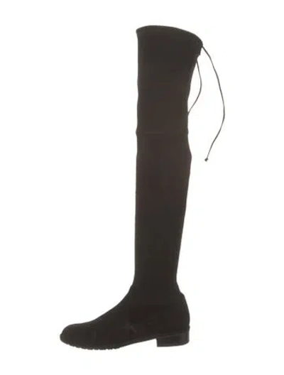 Pre-owned Stuart Weitzman Suede Boots In Black