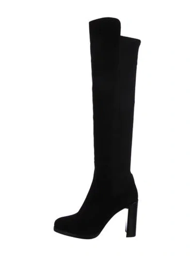 Pre-owned Stuart Weitzman Suede Boots In Black