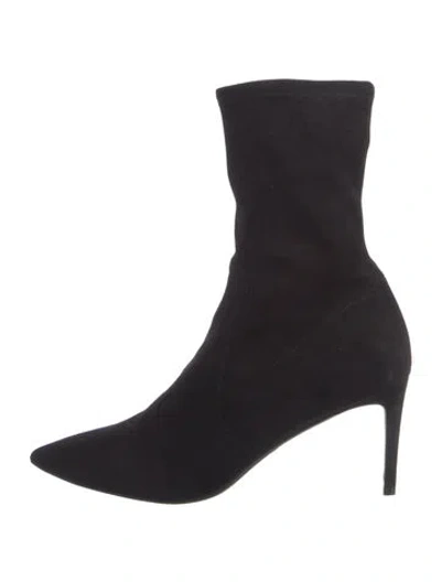 Pre-owned Stuart Weitzman Suede Boots In Black