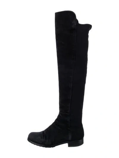 Pre-owned Stuart Weitzman Suede Boots In Black