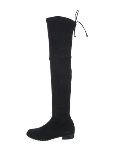 Pre-owned Stuart Weitzman Suede Boots In Black