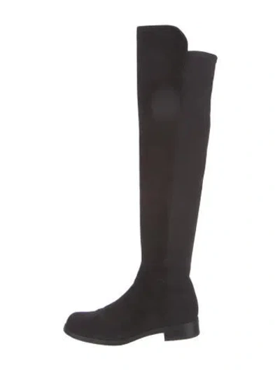 Pre-owned Stuart Weitzman Suede Boots In Black