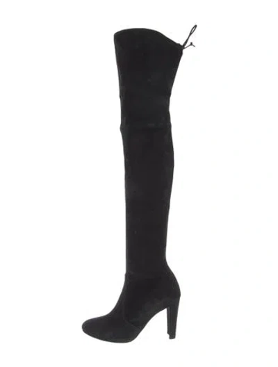 Pre-owned Stuart Weitzman Suede Boots In Black