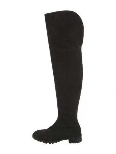Pre-owned Stuart Weitzman Suede Boots In Black