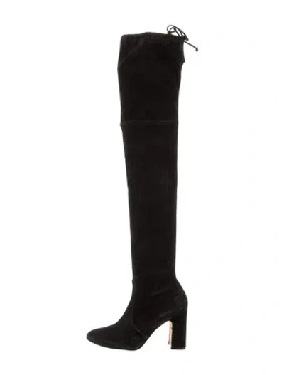 Pre-owned Stuart Weitzman Suede Boots In Black