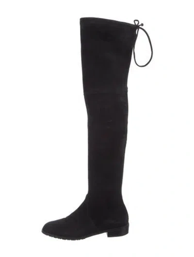 Pre-owned Stuart Weitzman Suede Boots In Black