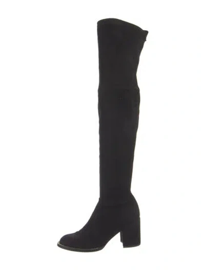 Pre-owned Stuart Weitzman Suede Boots In Black