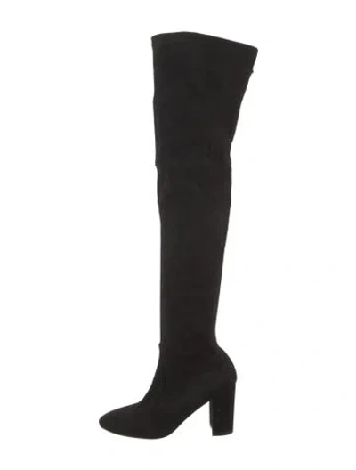 Pre-owned Stuart Weitzman Suede Boots In Black