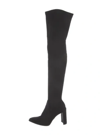 Pre-owned Stuart Weitzman Suede Boots In Black