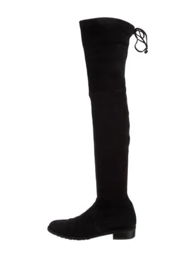 Pre-owned Stuart Weitzman Suede Boots In Black