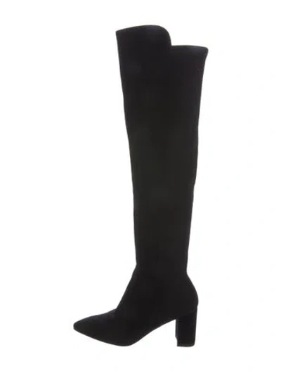 Pre-owned Stuart Weitzman Suede Boots In Black