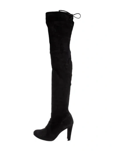 Pre-owned Stuart Weitzman Suede Boots In Black