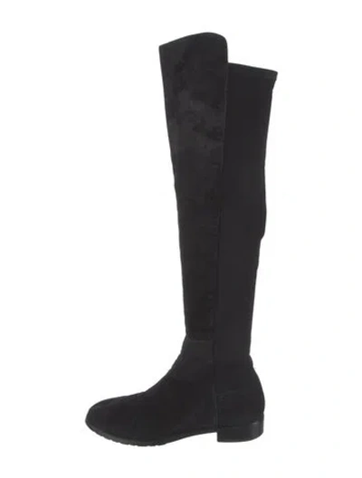 Pre-owned Stuart Weitzman Suede Boots In Black