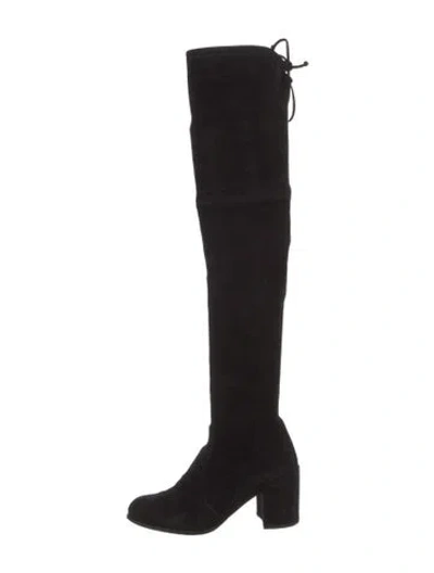 Pre-owned Stuart Weitzman Suede Boots In Black