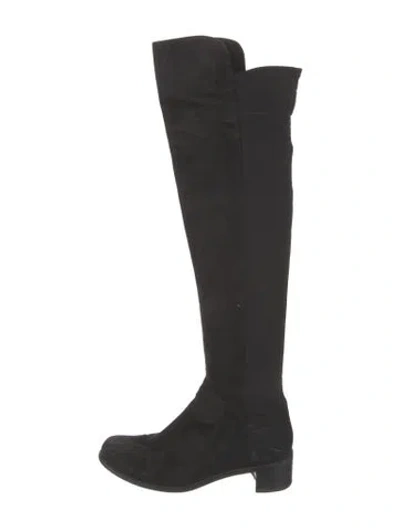 Pre-owned Stuart Weitzman Suede Boots In Black