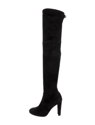 Pre-owned Stuart Weitzman Suede Boots In Black