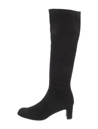 Pre-owned Stuart Weitzman Suede Boots In Black