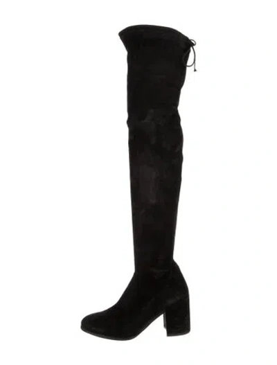 Pre-owned Stuart Weitzman Suede Boots In Black