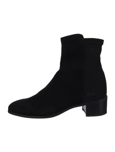 Pre-owned Stuart Weitzman Suede Boots In Black