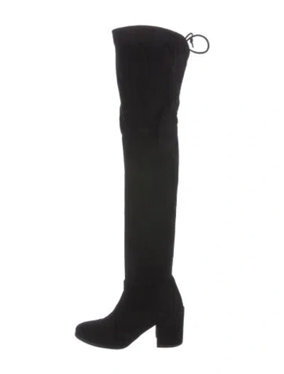 Pre-owned Stuart Weitzman Suede Boots In Black