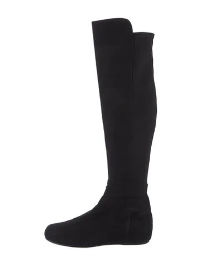 Pre-owned Stuart Weitzman Suede Boots In Black
