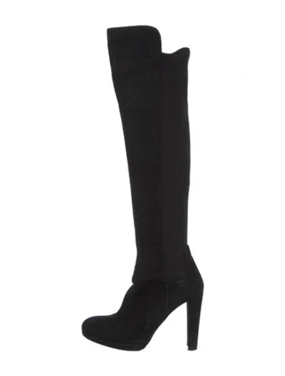 Pre-owned Stuart Weitzman Suede Boots In Black