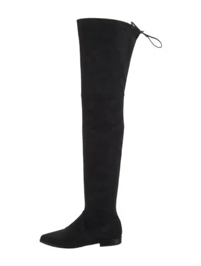 Pre-owned Stuart Weitzman Suede Boots In Black