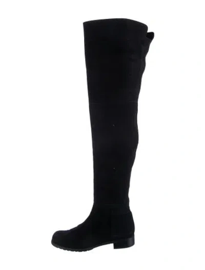 Pre-owned Stuart Weitzman Suede Boots In Black
