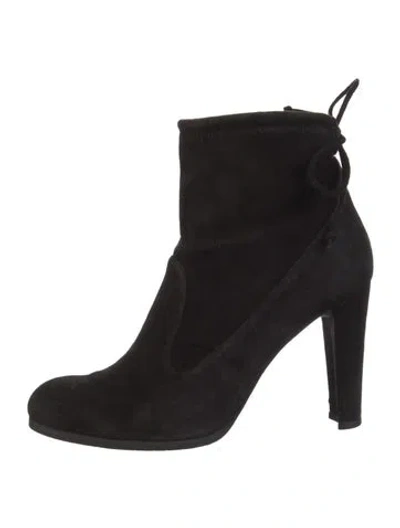 Pre-owned Stuart Weitzman Suede Boots In Black