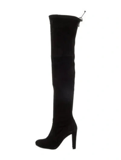 Pre-owned Stuart Weitzman Suede Boots In Black