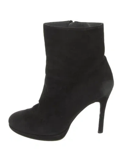 Pre-owned Stuart Weitzman Suede Boots In Black