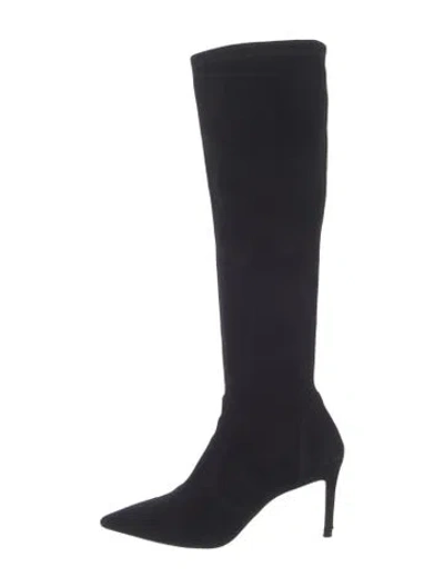 Pre-owned Stuart Weitzman Suede Boots In Black